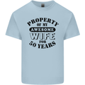 50th Wedding Anniversary 50 Year Funny Wife Mens Cotton T-Shirt Tee Top Light Blue