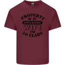 50th Wedding Anniversary 50 Year Funny Wife Mens Cotton T-Shirt Tee Top Maroon