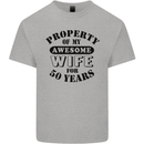 50th Wedding Anniversary 50 Year Funny Wife Mens Cotton T-Shirt Tee Top Sports Grey