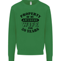 50th Wedding Anniversary 50 Year Funny Wife Mens Sweatshirt Jumper Irish Green