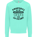 50th Wedding Anniversary 50 Year Funny Wife Mens Sweatshirt Jumper Peppermint