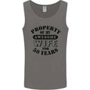 50th Wedding Anniversary 50 Year Funny Wife Mens Vest Tank Top Charcoal