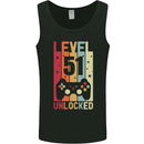 51st Birthday 51 Year Old Level Up Gamming Mens Vest Tank Top Black