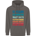 51st Birthday 51 Year Old Mens 80% Cotton Hoodie Charcoal