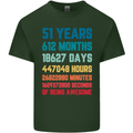 51st Birthday 51 Year Old Mens Cotton T-Shirt Tee Top Forest Green