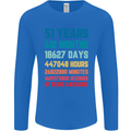 51st Birthday 51 Year Old Mens Long Sleeve T-Shirt Royal Blue