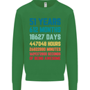 51st Birthday 51 Year Old Mens Sweatshirt Jumper Irish Green