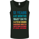 51st Birthday 51 Year Old Mens Vest Tank Top Black