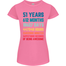51st Birthday 51 Year Old Womens Petite Cut T-Shirt Azalea