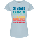 51st Birthday 51 Year Old Womens Petite Cut T-Shirt Light Blue