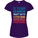 51st Birthday 51 Year Old Womens Petite Cut T-Shirt Purple