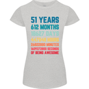 51st Birthday 51 Year Old Womens Petite Cut T-Shirt Sports Grey