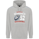 52 Year Wedding Anniversary 52nd Rugby Mens 80% Cotton Hoodie Sports Grey