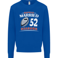 52 Year Wedding Anniversary 52nd Rugby Mens Sweatshirt Jumper Royal Blue