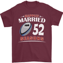 52 Year Wedding Anniversary 52nd Rugby Mens T-Shirt 100% Cotton Maroon