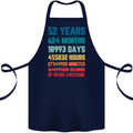 52nd Birthday 52 Year Old Cotton Apron 100% Organic Navy Blue