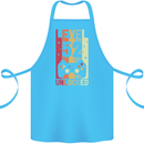 52nd Birthday 52 Year Old Level Up Gamming Cotton Apron 100% Organic Turquoise