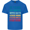 52nd Birthday 52 Year Old Mens Cotton T-Shirt Tee Top Royal Blue