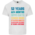 52nd Birthday 52 Year Old Mens Cotton T-Shirt Tee Top White