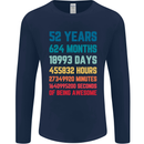 52nd Birthday 52 Year Old Mens Long Sleeve T-Shirt Navy Blue