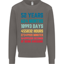 52nd Birthday 52 Year Old Mens Sweatshirt Jumper Charcoal