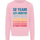 52nd Birthday 52 Year Old Mens Sweatshirt Jumper Light Pink
