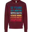 52nd Birthday 52 Year Old Mens Sweatshirt Jumper Maroon