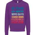 52nd Birthday 52 Year Old Mens Sweatshirt Jumper Purple