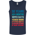 52nd Birthday 52 Year Old Mens Vest Tank Top Navy Blue