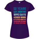 52nd Birthday 52 Year Old Womens Petite Cut T-Shirt Purple