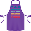 53rd Birthday 53 Year Old Cotton Apron 100% Organic Purple