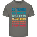 53rd Birthday 53 Year Old Mens Cotton T-Shirt Tee Top Charcoal