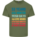 53rd Birthday 53 Year Old Mens Cotton T-Shirt Tee Top Military Green