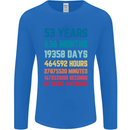 53rd Birthday 53 Year Old Mens Long Sleeve T-Shirt Royal Blue