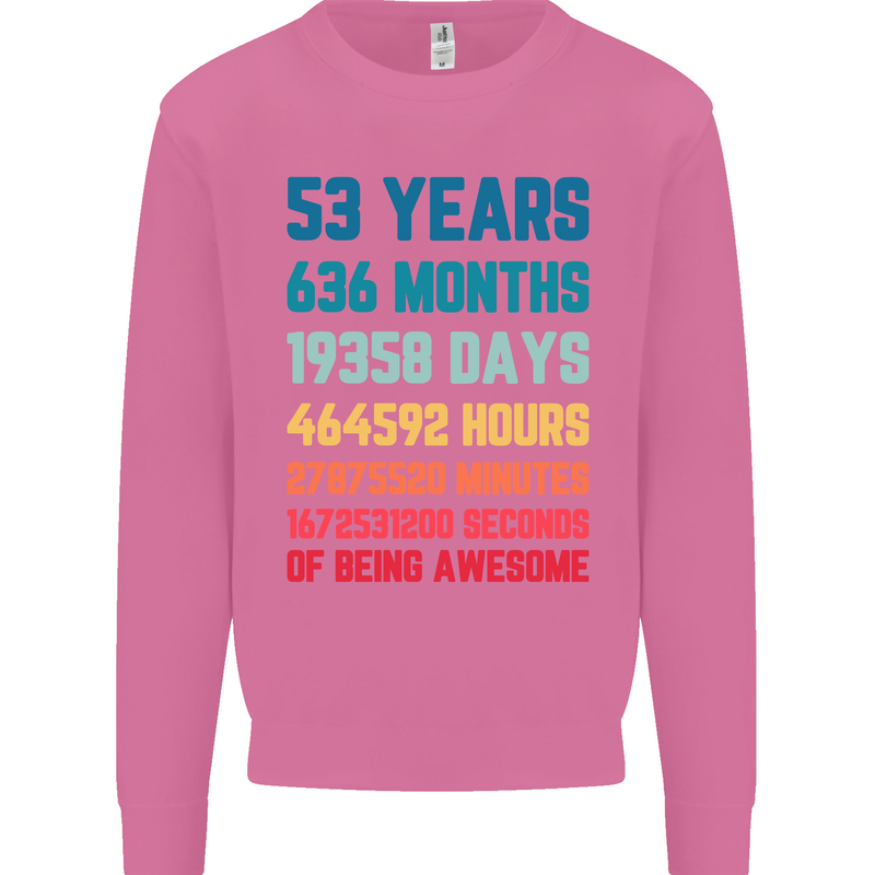53rd Birthday 53 Year Old Mens Sweatshirt Jumper Azalea