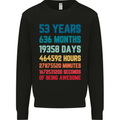 53rd Birthday 53 Year Old Mens Sweatshirt Jumper Black