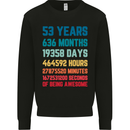 53rd Birthday 53 Year Old Mens Sweatshirt Jumper Black