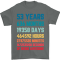 53rd Birthday 53 Year Old Mens T-Shirt 100% Cotton Charcoal