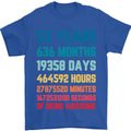 53rd Birthday 53 Year Old Mens T-Shirt 100% Cotton Royal Blue