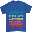 53rd Birthday 53 Year Old Mens T-Shirt 100% Cotton Royal Blue