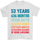 53rd Birthday 53 Year Old Mens T-Shirt 100% Cotton White