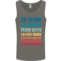 53rd Birthday 53 Year Old Mens Vest Tank Top Charcoal
