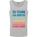 53rd Birthday 53 Year Old Mens Vest Tank Top Sports Grey
