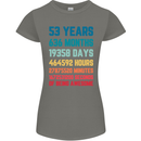 53rd Birthday 53 Year Old Womens Petite Cut T-Shirt Charcoal