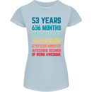 53rd Birthday 53 Year Old Womens Petite Cut T-Shirt Light Blue