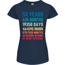 53rd Birthday 53 Year Old Womens Petite Cut T-Shirt Navy Blue