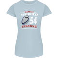 54 Year Wedding Anniversary 54th Rugby Womens Petite Cut T-Shirt Light Blue