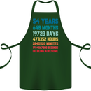 54th Birthday 54 Year Old Cotton Apron 100% Organic Forest Green
