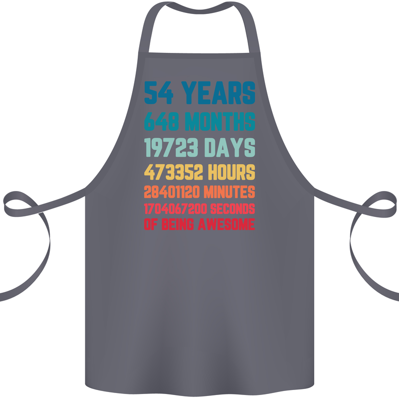 54th Birthday 54 Year Old Cotton Apron 100% Organic Steel