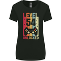 54th Birthday 54 Year Old Level Up Gamming Womens Wider Cut T-Shirt Black